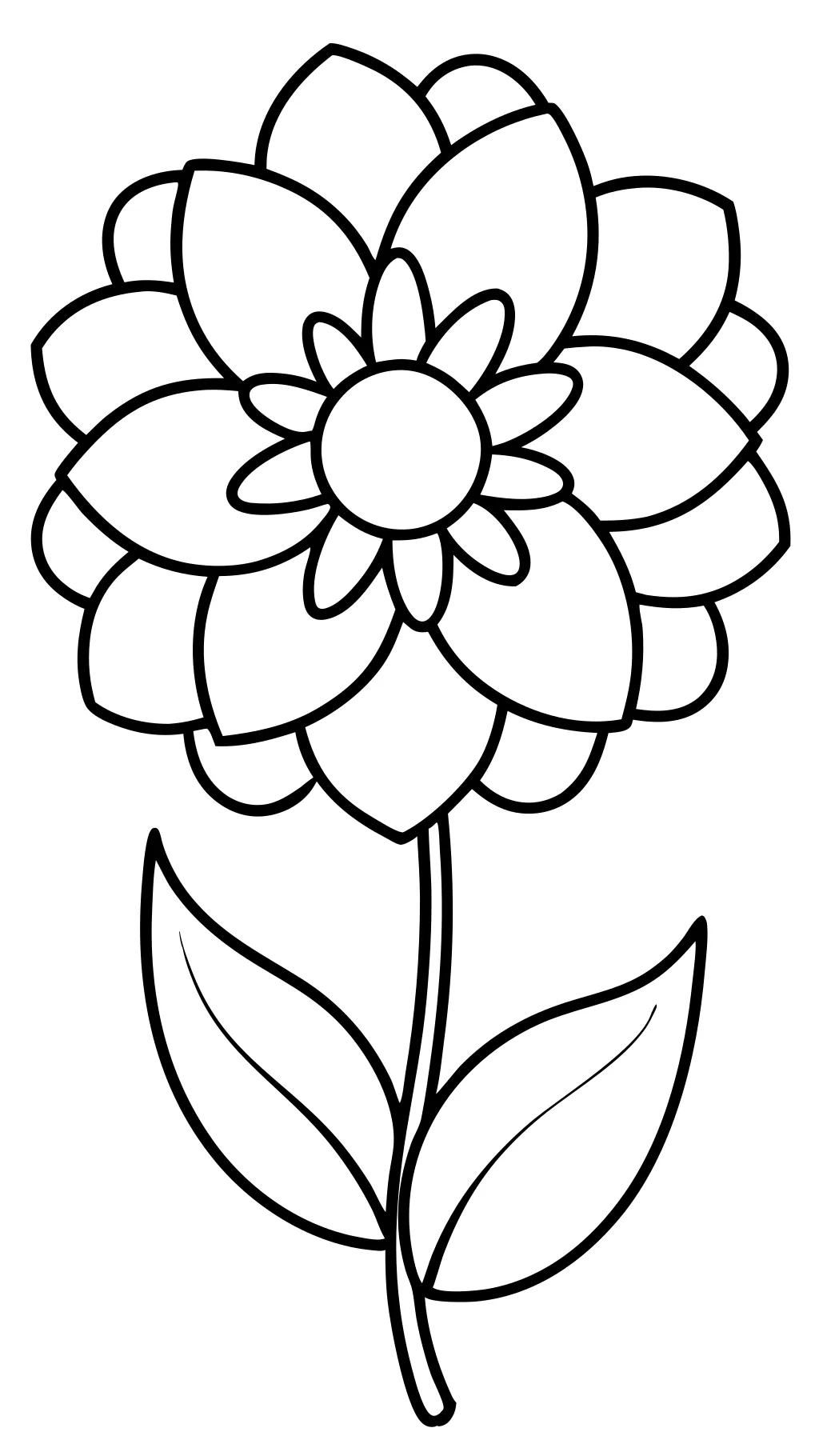 coloriages de fleurs simples faciles